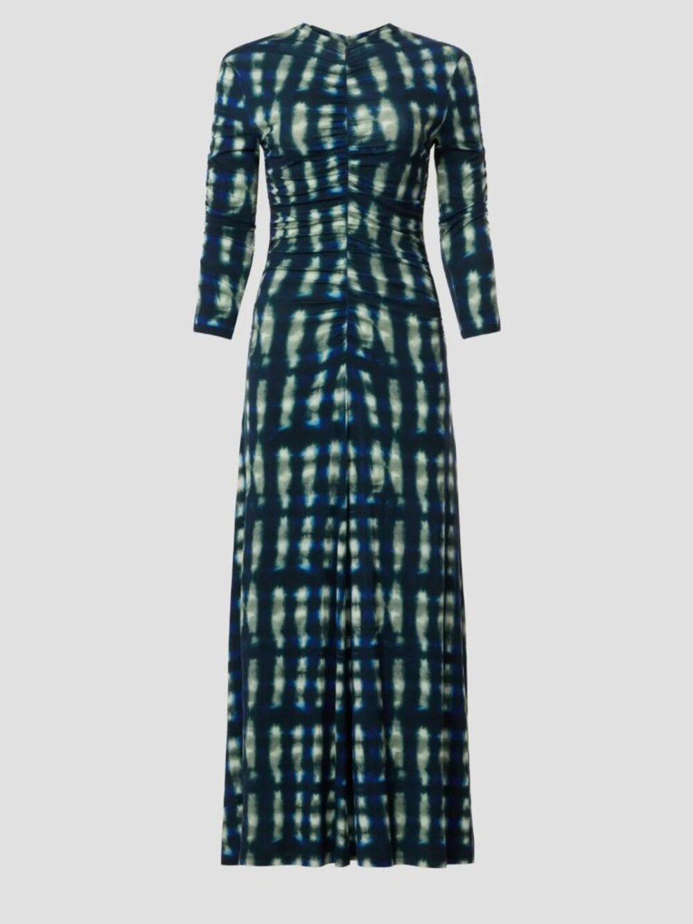 Proenza Schouler White Label Dress Womens Small Blue Tie Dye Ruched Maxi Bodycon